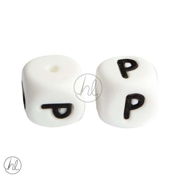 SILICONE BEAD LETTERS 2 PER PACK P 882