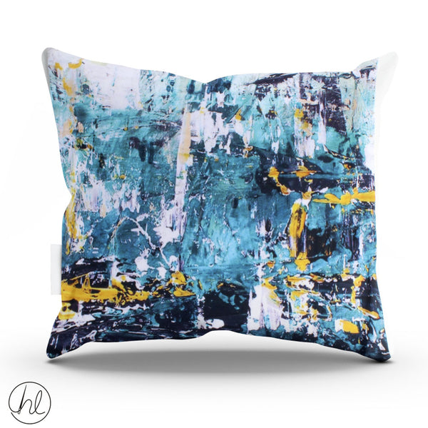 PRINTED SCATTER CUSHION (SCATTER CUSHION COVER - 45X45) (INNER - 50X50) (BLUE)