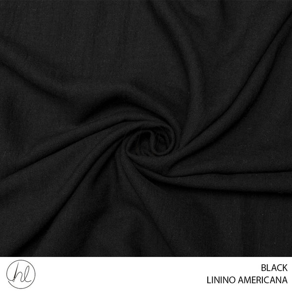 LININO AMERICANA (51) (PER M) (BLACK) (150CM WIDE)