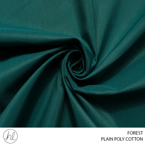 PLAIN POLY COTTON (67) FOREST (112CM) PER M