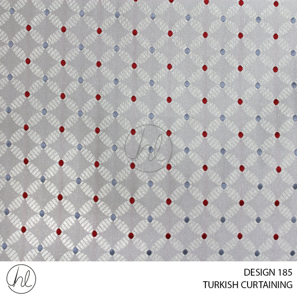 TURKISH CURTAINING (DESIGN 185) (280CM) (PER M) RED