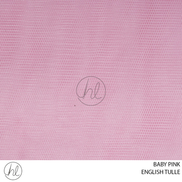 ENGLISH TULLE (56) (PER M) (BABY PINK) (150CM WIDE)