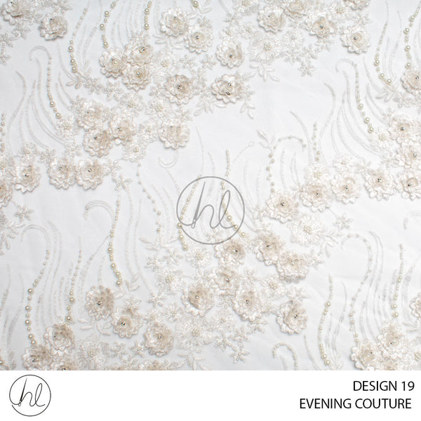 EVENING COUTURE (51) (PER M) (OFF WHITE) (DESIGN 19) (COLLECTION 01)