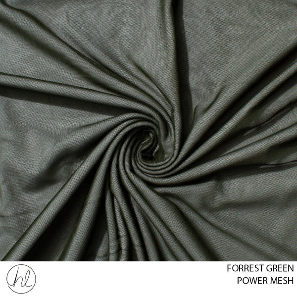 POWER MESH (781) (PER M) (FOREST GREEN) (150CM WIDE)