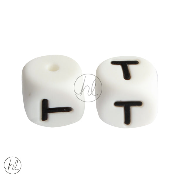 SILICONE BEAD LETTERS 2 PER PACK T 882