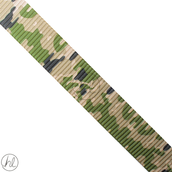 CAMO WEBBING BEIGE AND GREEN S2 (37MM)