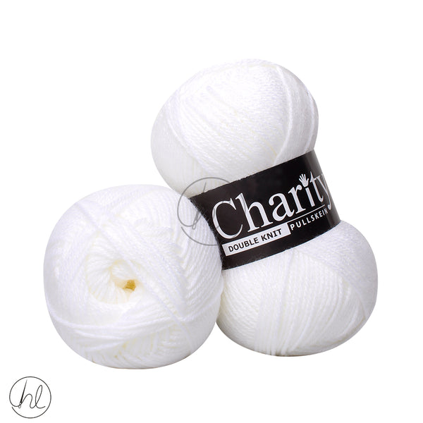 Charity Pullskein Double Knit 100G WHITE 001