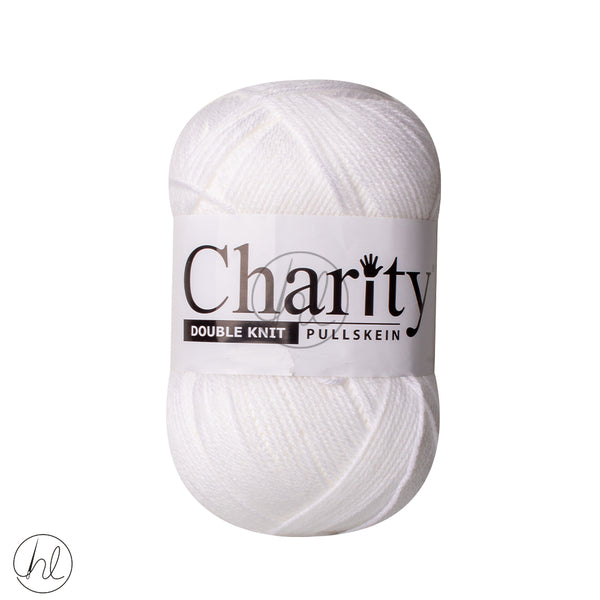 Charity Pullskein Double Knit Plain 300G WHITE 001
