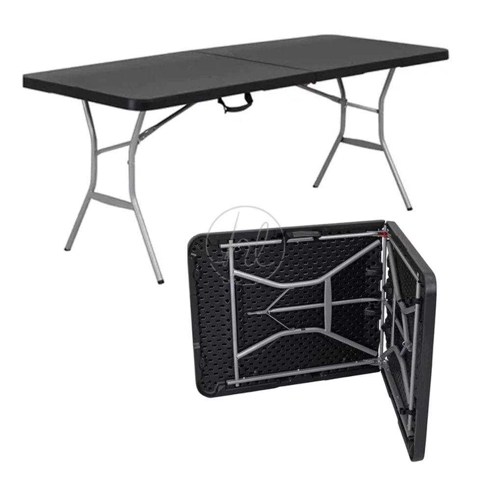 BLACK RECTANGLE FOLDING TABLE (915) – Habby And Lace