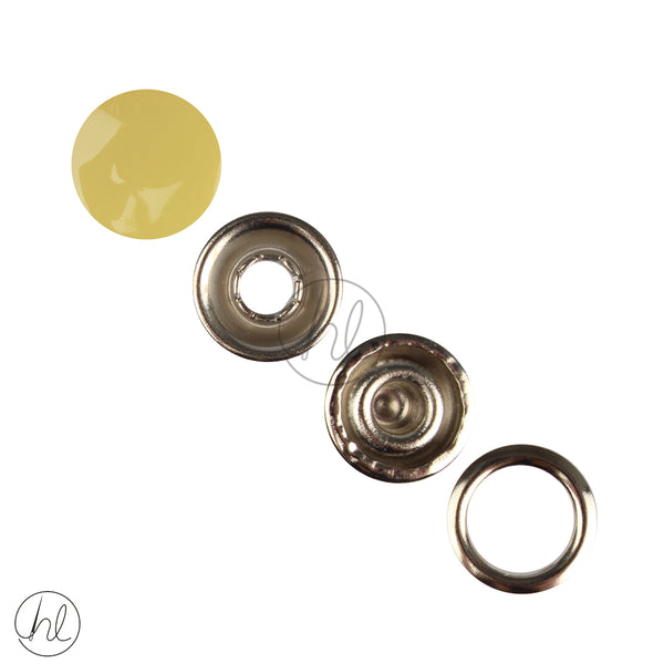 SNAP FASTENERS YELLOW 12MM