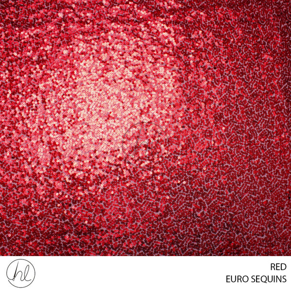 EURO TULLE SEQUINS (PER M) (53) (RED) (140CM WIDE)
