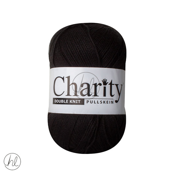 Charity Pullskein Double Knit Plain 300G BLACK 17