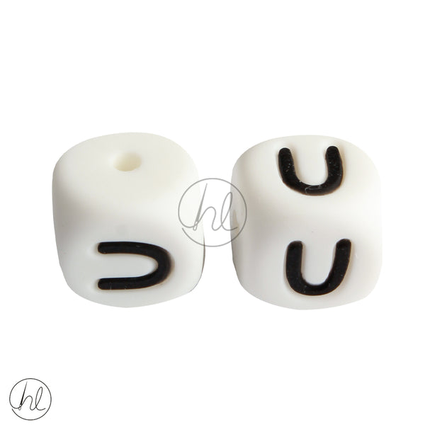 SILICONE BEAD LETTERS 2 PER PACK U 882