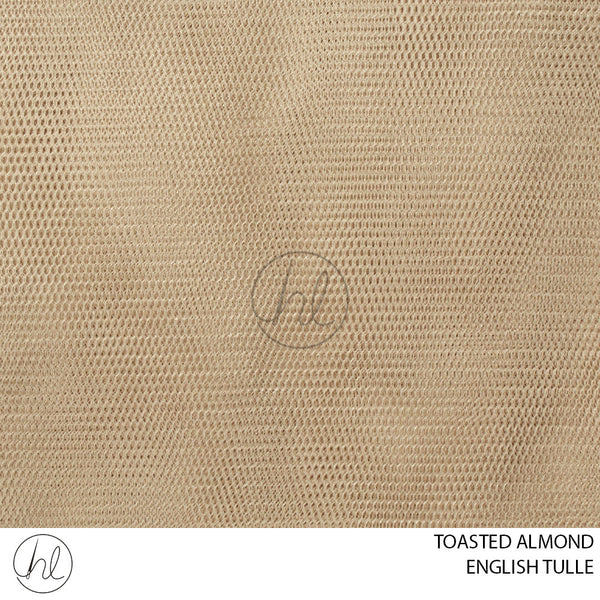 ENGLISH TULLE (56) (PER M) (TOASTED ALMOND) (150CM WIDE)
