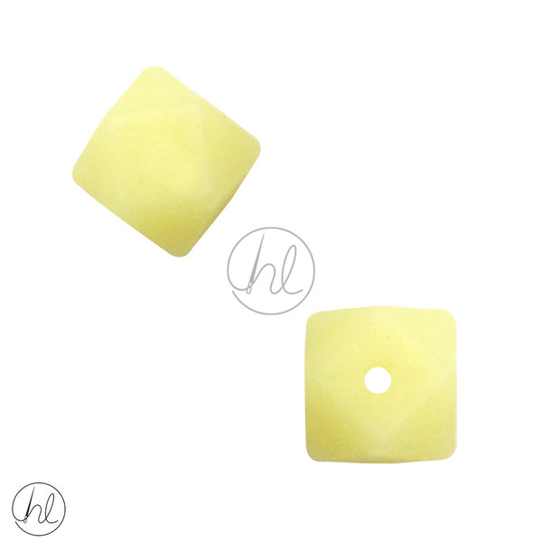 SILICONE BEAD (GLOW IN THE DARK) (YELLOW) (2 PER PACK)
