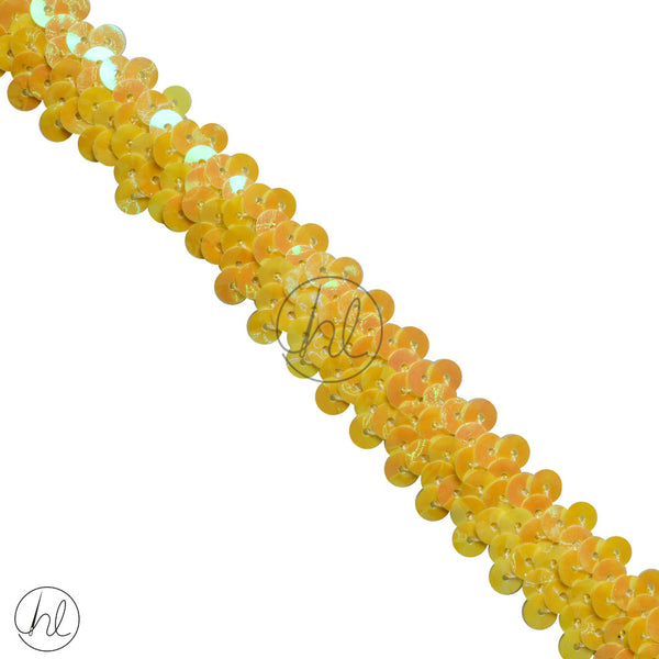 STRETCH SEQUINS 2 LINE  YELLOW PER/M
