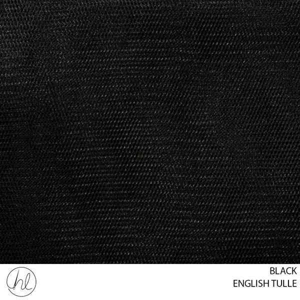 ENGLISH TULLE (56) (PER M) (BLACK) (150CM WIDE) )