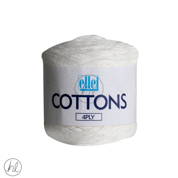 ELLE COTTONS 4PLY (WHITE) (50G)