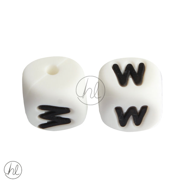 SILICONE BEAD LETTERS 2 PER PACK W 882