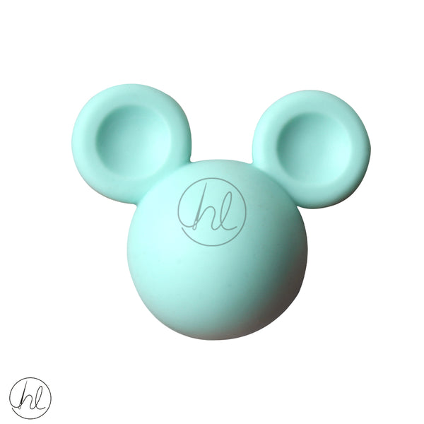 SILICONE BEADS MICKEY MOUSE MINT