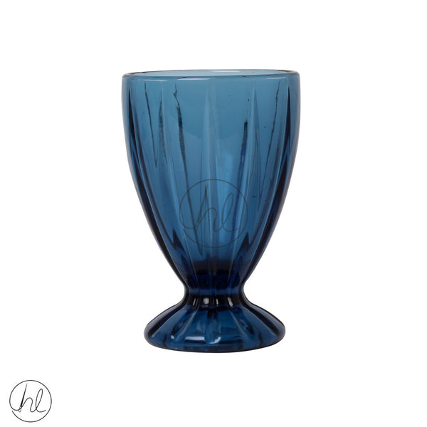 JENNA CLIFFORD GLASS WATER GOBLET SET OF 4 (DENIM BLUE) JC-7245