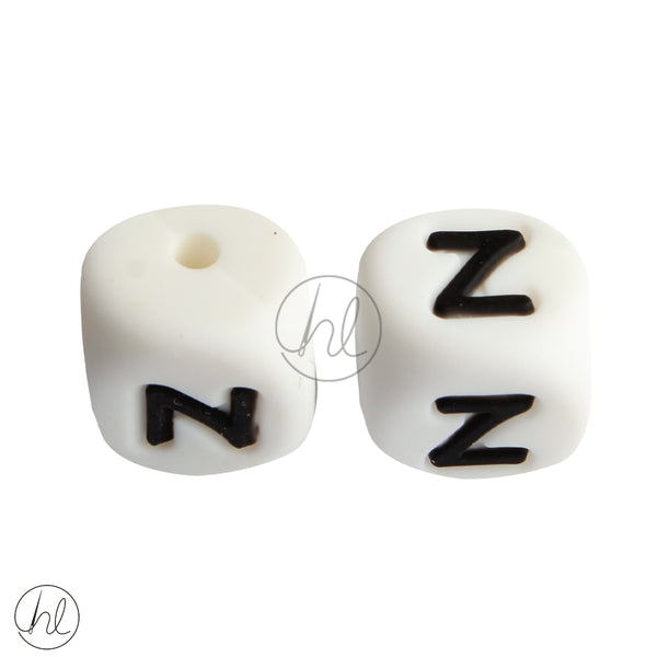SILICONE BEAD LETTERS 2 PER PACK Z 882