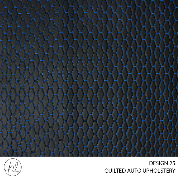 QUILTED AUTO UPHOLSTERY (DESIGN 25) BLUE (140CM) PER M