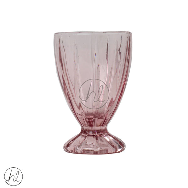JENNA CLIFFORD GLASS WATER GOBLET SET OF 4 (PINK) JC-7247