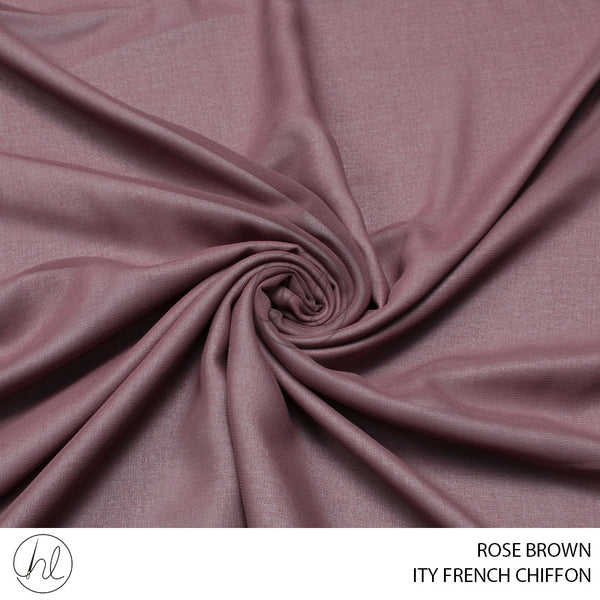 ITY FRENCH CHIFFON (PER M) (51) (ROSE BROWN) (150CM WIDE)