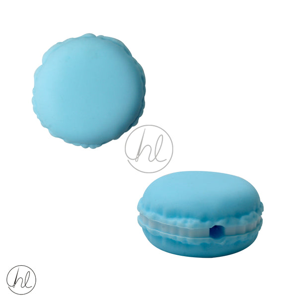 SILICONE BEADS MACAROON BLUE