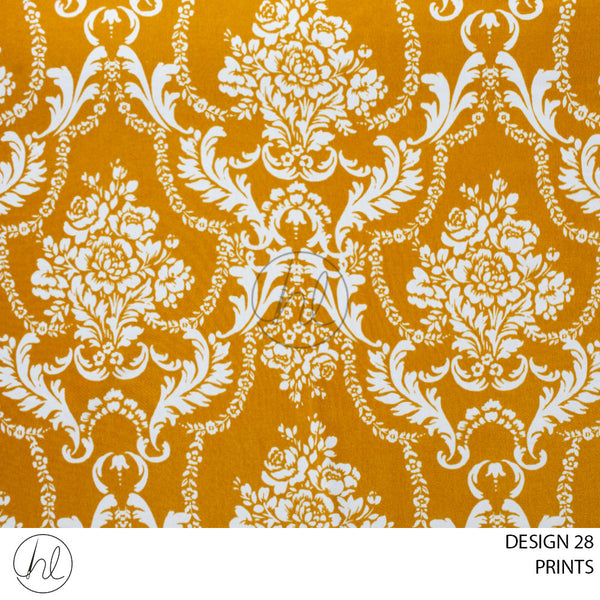 PRINTS (51) (PER M) (MUSTARD) (DESIGN 28) (150CM WIDE)