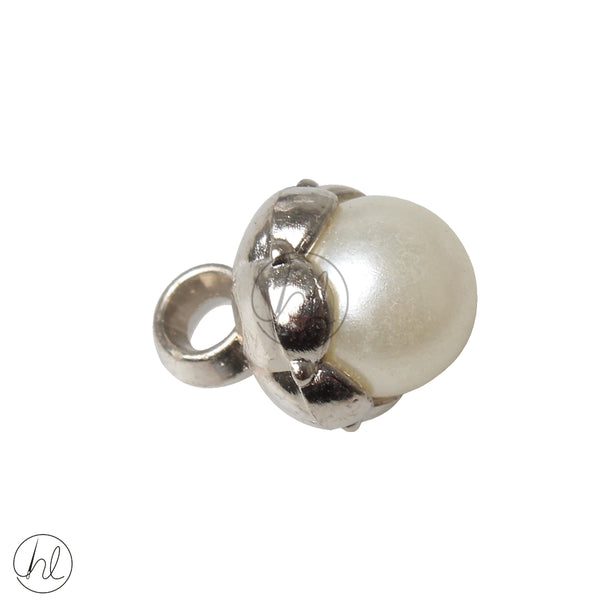 BUTTONS PEARL SMALL SILVER WHITE (669) (11MM)