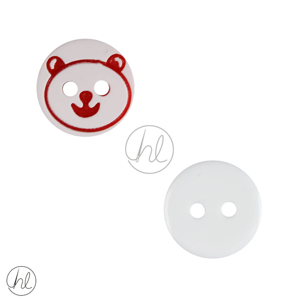 PLAIN BABY BUTTON BEAR 045-2729 RED
