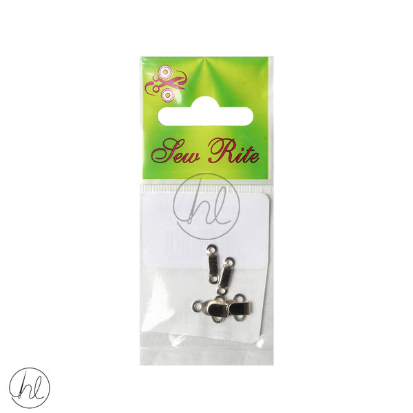 TROUSER HOOKS SEW ON SMALL SILVER