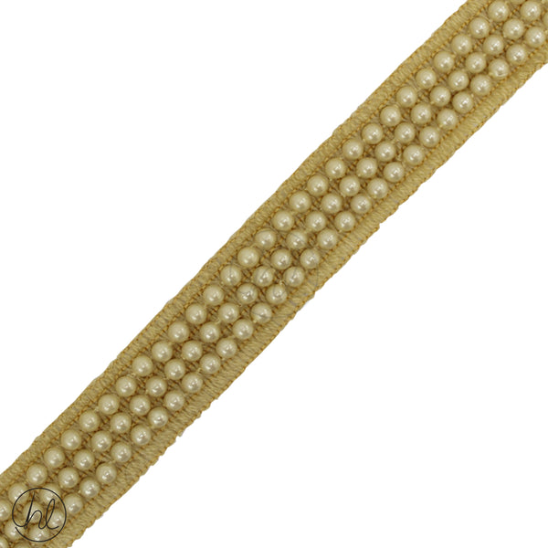 ASSORTED FANCY PEARL BRAIDS (P/METRE) CHAMPAGNE