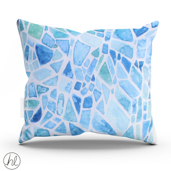 PRINTED SCATTER CUSHION (SCATTER CUSHION COVER - 45X45) (INNER - 50X50) (BLUE)