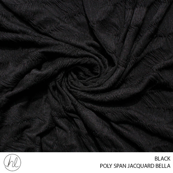POLY SPAN JACQUARD BELLA (DESIGN 03) BLACK 51 (150CM) PER M