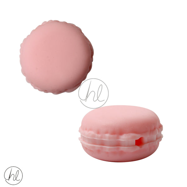 SILICONE BEADS MACAROON PINK