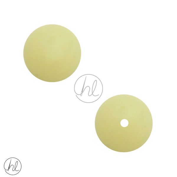 SILICONE BEAD (GLOW IN THE DARK) (YELLOW) (2 PER PACK)