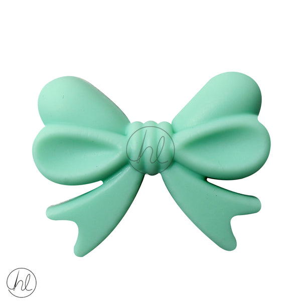 SILICONE BEAD BOW MINT EACH