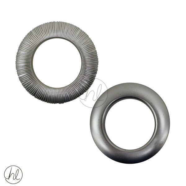 DUO EYELETS RINGS (44MM)(10 P/ACK) SILVER BRUSH
