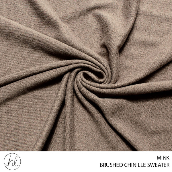 BRUSHED CHENILLE SWEATER (DESIGN 04) MINK 51 (150CM) PER M