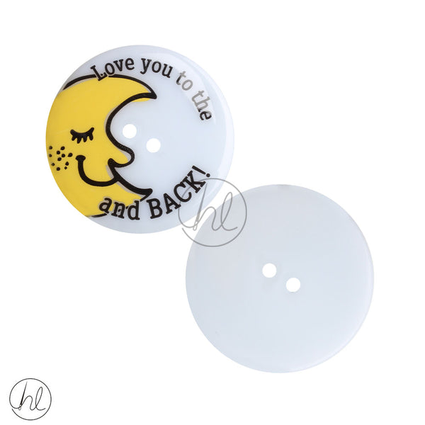 BUTTONS CONFETTI (40MM) (WHITE) TO THE MOON AND BACK