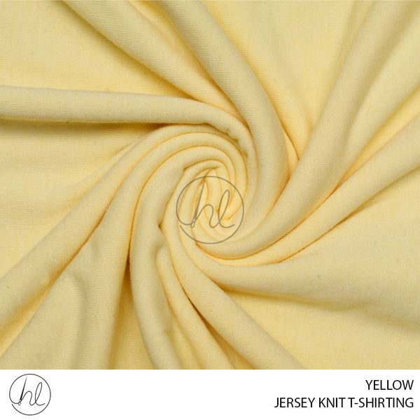 JERSEY KNIT T-SHIRTING (PER M) (400) (YELLOW) (150CM WIDE)