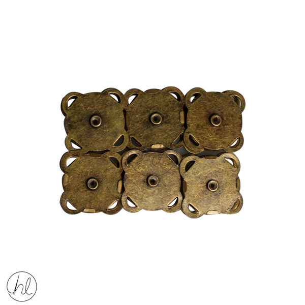 MAGNETIC PRESS BUTTONS (BRONZE) (6 PER PACK) (18MM)	048-221