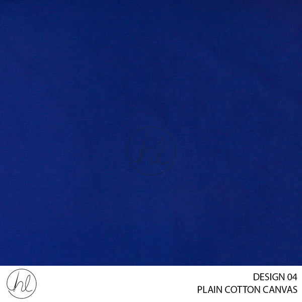 PLAIN COTTON CANVAS (DESIGN 04) ROYAL (150CM) PER M