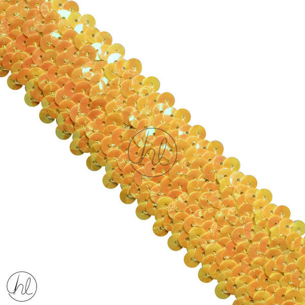 STRETCH SEQUINS 4 LINE YELLOW PER/M