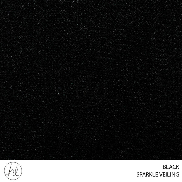 SPARKLE VEILING (PER M) (BLACK) (275CM WIDE)