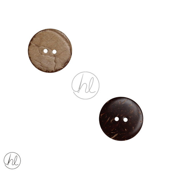 WOODEN BUTTONS (BROWN) (25MM) BUT009