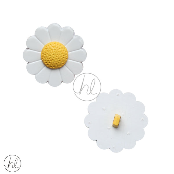 BUTTONS BABY DAISY (27MM) (WHITE/YELLOW) 	L-DAISY